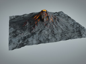 volcano with 8k textures Modello 3D