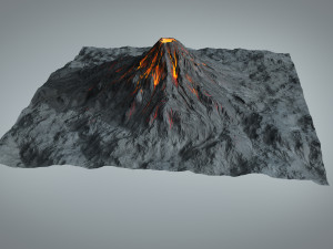 volcano with 8k textures Modello 3D