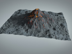 volcano with 8k textures Modello 3D