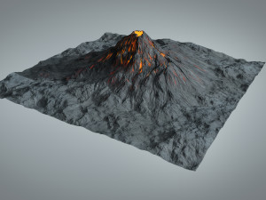 volcano with 8k textures Modello 3D