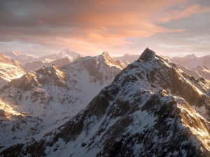 mountain snow and summer two textures 3D मॉडल