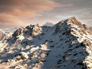 mountain snow and summer two textures 3D मॉडल