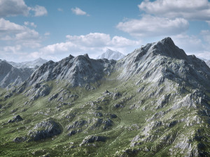 mountain snow and summer two textures 3D मॉडल