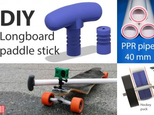 DIY kij do wiosła do longboardu Model do druku 3D