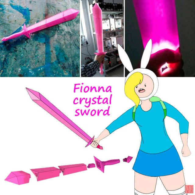 adventure time fionna crystal sword 3D Print Model .c4d .max .obj .3ds .fbx .stl .blend 