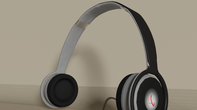 realistic headphone Modelo 3D .c4d .max .obj .3ds .fbx .stl .blend 