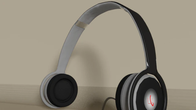 realistic headphone 3D Model .c4d .max .obj .3ds .fbx .stl .blend