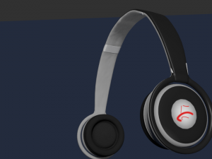 realistic headphone Modelo 3D