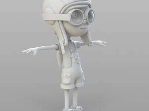 cartoon pilot little loli 3D Model