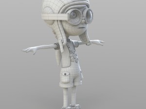 cartoon pilot little loli 3D Model