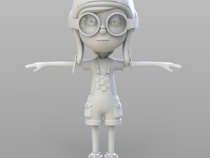 cartoon pilot little loli 3D Model