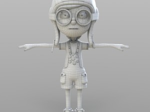 cartoon pilot little loli 3D Model