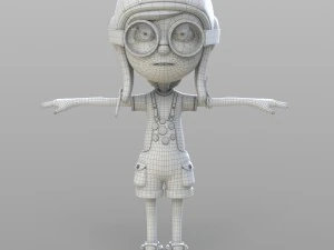 cartoon pilot little loli 3D Model