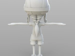cartoon pilot little loli 3D Model