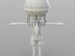 cartoon pilot little loli 3D Model