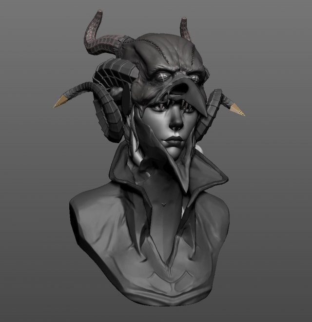 witcher female Model do druku 3D .c4d .max .obj .3ds .fbx .stl .blend 