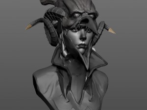 witcher female 3D-printmodel