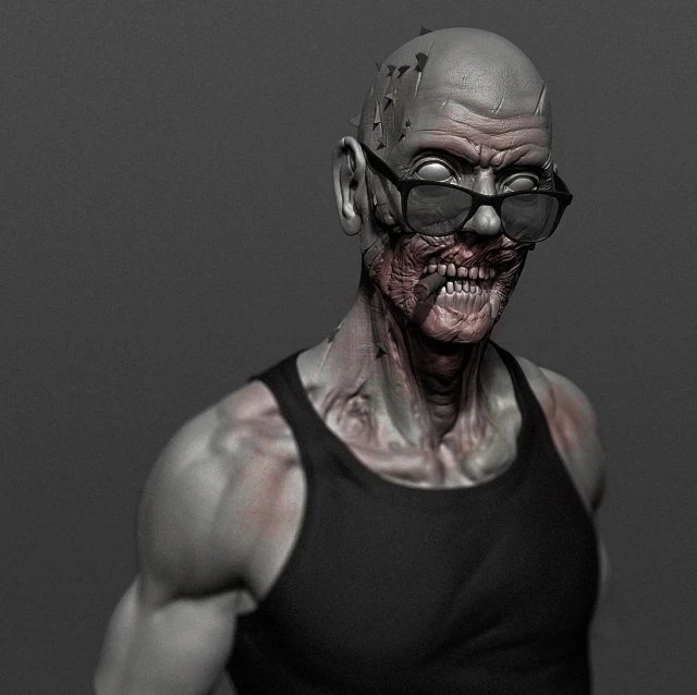 cool zombie 3D Print Model .c4d .max .obj .3ds .fbx .stl .blend 