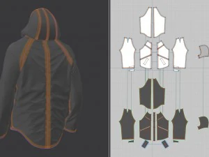 puffer jacket - coat 3D Model