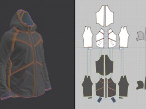 puffer jacket - coat 3D Model