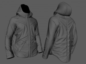 puffer jacket - coat 3D Model