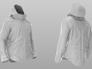 puffer jacket - coat 3D Model