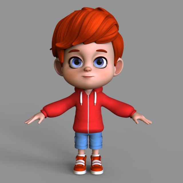 cartoon character arnold 3D मॉडल .c4d .max .obj .3ds .fbx .stl .blend