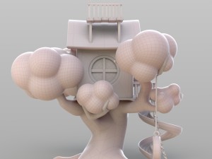 cartoon treehouse 3D-Modell