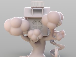 cartoon treehouse 3D-Modell