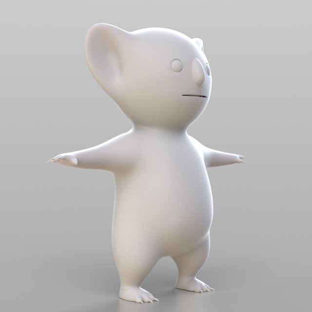 cartoon koala Modello 3D .c4d .max .obj .3ds .fbx .stl .blend 