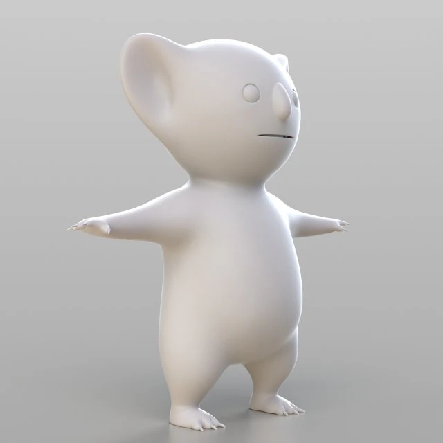 koala dei cartoni animati Modello 3D .c4d .max .obj .3ds .fbx .stl .blend