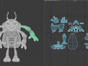 cartoon cicada 3D मॉडल