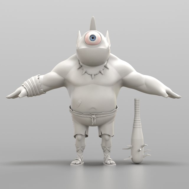cartoon cyclops Modelo 3D .c4d .max .obj .3ds .fbx .stl .blend 