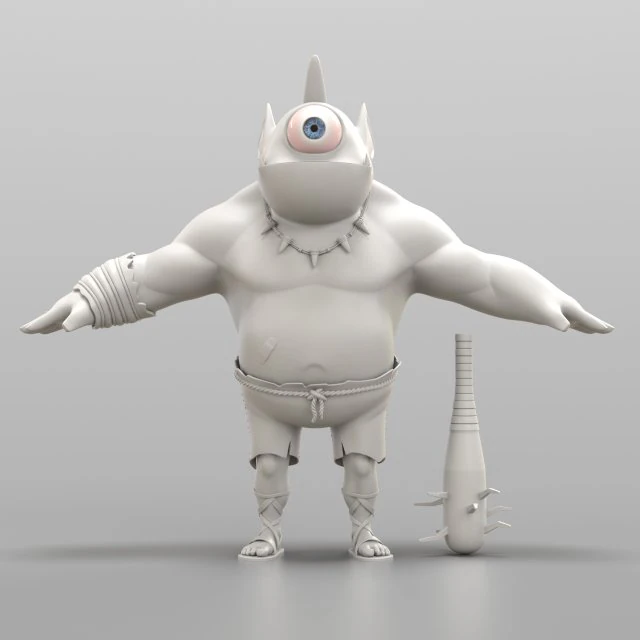 ciclope dei cartoni animati Modello 3D .c4d .max .obj .3ds .fbx .stl .blend 