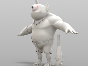 cartoon cyclops Modelo 3D