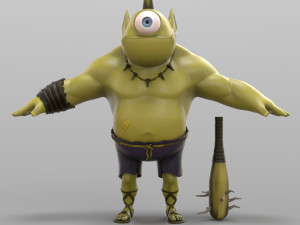 cartoon cyclops Modelo 3D