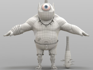 cartoon cyclops Modelo 3D