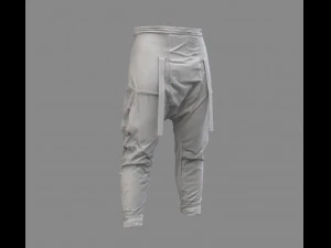 Брюки киберпанк - замечательный дизайнер 3D Модель