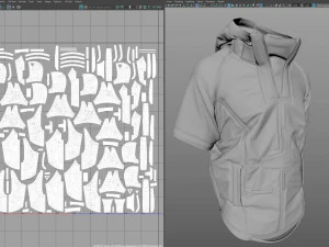 cyberpunk jacket - marvelous designer 3D Model