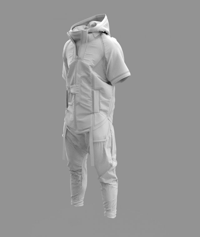 cyberpunk costume - marvelous designer 3D 모델 .c4d .max .obj .3ds .fbx .stl .blend 