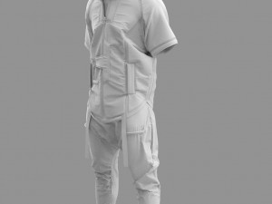 cyberpunk costume - marvelous designer 3D मॉडल