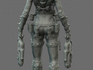largin - female hunter Modelo 3D