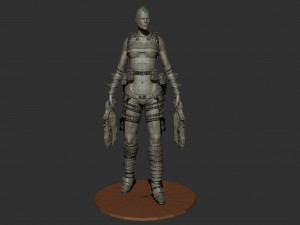 largin - female hunter Modelo 3D