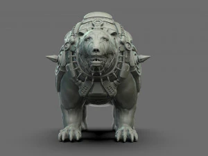 soleucy - bear - hunter pet 3D Model