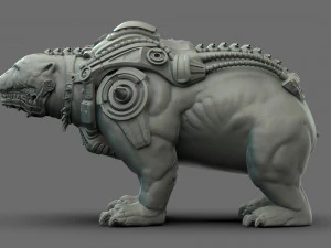 soleucy - bear - hunter pet 3D Model