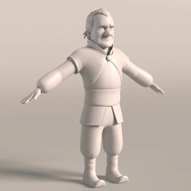 cartoon medieval man 3D Model .c4d .max .obj .3ds .fbx .stl .blend