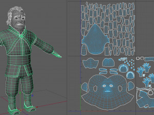 cartoon medieval man 3D Модель