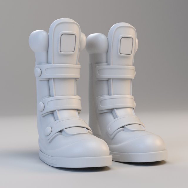 cartoon cyber boots 3D 모델 .c4d .max .obj .3ds .fbx .stl .blend 