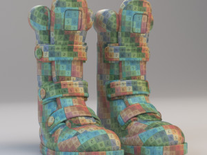 cartoon cyber boots 3D 모델