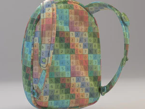 cartoon sport backpack 3D Model